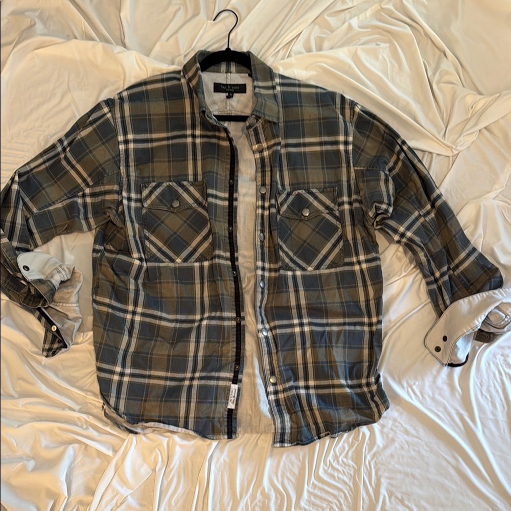 Rag & Bone Plaid Button-Up Shirt jacket